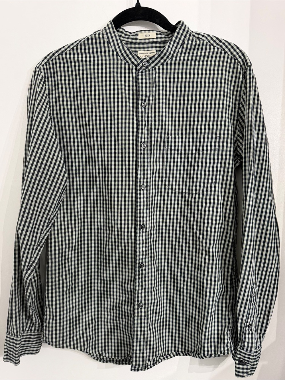 J.Crew Men’s Secret Wash Stretch Button-Down Shirt – Gingham – Medium